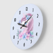 Waterverf Cute & Magical Baby Unicorn Grote Klok (Hoek)