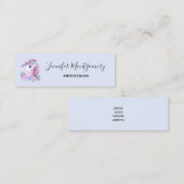 Waterverf Cute & Magical Baby Unicorn Mini Visitekaartje (Voorkant / Achterkant)