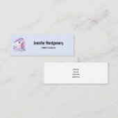 Waterverf Cute & Magical Baby Unicorn Mini Visitekaartje (Voorkant / Achterkant)