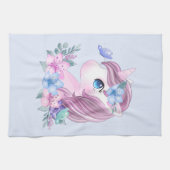 Waterverf Cute & Magical Baby Unicorn Theedoek (Horizontaal)