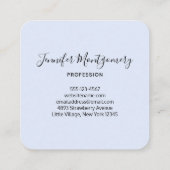 Waterverf Cute & Magical Baby Unicorn Vierkante Visitekaartje (Achterkant)