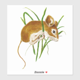Waterverf Cute Mouse Mice Animal art Sticker