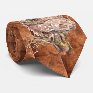 Waterverf Cute Owl Bird Pattern Animal Stropdas