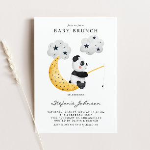 Waterverf Cute Panda Twinkle Twinkle Baby Brunch Kaart