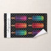 Waterverf Cute Popsiche Ice Creams Bad Handdoek (Handdoek)