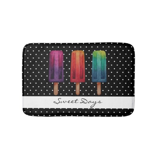 Waterverf Cute Popsiche Ice Creams Badmat (Voorkant)