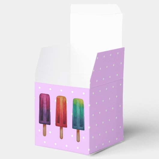 Waterverf Cute Popsiche Ice Creams Bedankdoosjes (Geopend)