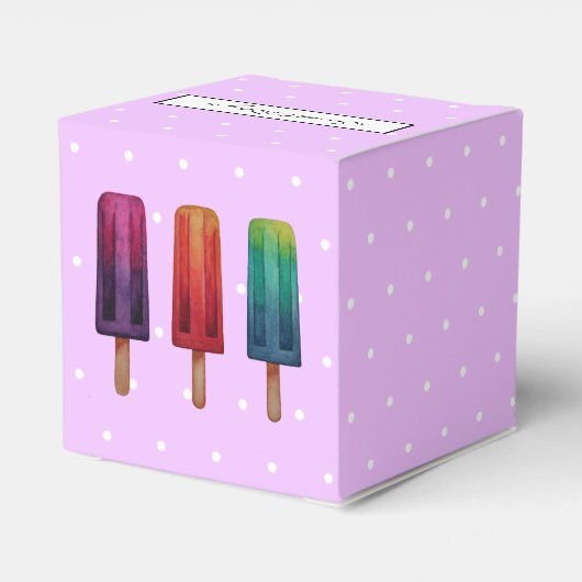 Waterverf Cute Popsiche Ice Creams Bedankdoosjes (Achterkant)