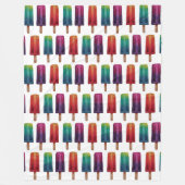 Waterverf Cute Popsiche Ice Creams Fleece Deken (Voorkant)