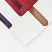 Waterverf Cute Popsiche Ice Creams Fleece Deken (Hoek)