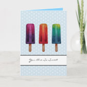 Waterverf Cute Popsiche Ice Creams Kaart (Voorkant)