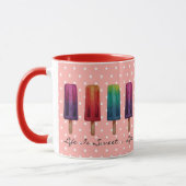 Waterverf Cute Popsiche Ice Creams Mok (Links)