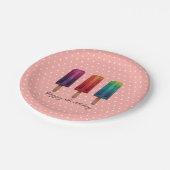 Waterverf Cute Popsiche Ice Creams Papieren Bordje (Gekanteld)