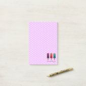 Waterverf Cute Popsiche Ice Creams Post-it® Notes (Op bureau)