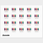 Waterverf Cute Popsiche Ice Creams Ronde Sticker (Vel)