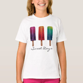 Waterverf Cute Popsiche Ice Creams T-shirt