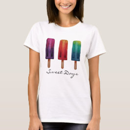 Waterverf Cute Popsiche Ice Creams T-shirt
