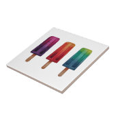 Waterverf Cute Popsiche Ice Creams Tegeltje (Zijkant)