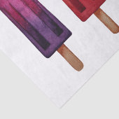 Waterverf Cute Popsiche Ice Creams Tissuepapier (Detail)