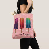 Waterverf Cute Popsiche Ice Creams Tote Bag (Dichtbij)