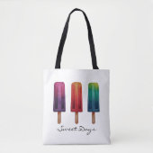 Waterverf Cute Popsiche Ice Creams Tote Bag (Voorkant)