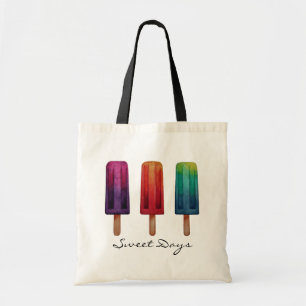 Waterverf Cute Popsiche Ice Creams Tote Bag