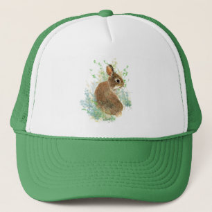 Waterverf Cute Rabbit Bunny Boerderij Animal Art Trucker Pet