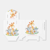 Waterverf Cute Safari Oerwoud Girl Birthday Bedankdoosjes (Uitgevouwen)