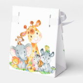Waterverf Cute Safari Oerwoud Girl Birthday Bedankdoosjes (Achterkant)