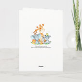 Waterverf Cute Safari Oerwoud Hartelijk dank Kaart (Achterkant)