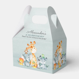 Waterverf Cute Safari Oerwouden Birthday Bedankdoosjes