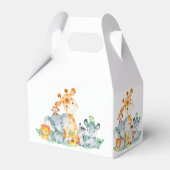 Waterverf Cute Safari Oerwouden Birthday Bedankdoosjes (Achterkant)