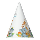 Waterverf Cute Safari Oerwouden Birthday Feesthoedjes (Rechts)