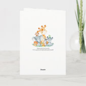 Waterverf Cute Safari Oerwouden Birthday Kaart (Achterkant)