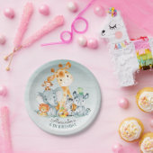 Waterverf Cute Safari Oerwouden Birthday Papieren Bordje (Feest)