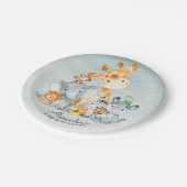 Waterverf Cute Safari Oerwouden Birthday Papieren Bordje (Gekanteld)