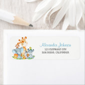 Waterverf Cute Safari Oerwouden Boy Etiket (Insitu)