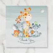 Waterverf Cute Safari Oerwouden Hartelijk dank Bedankjes Labels (Achterkant)