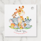 Waterverf Cute Safari Oerwouden Hartelijk dank Bedankjes Labels (Achterkant)