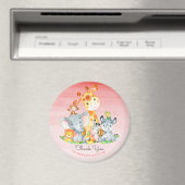 Waterverf Cute Safari Oerwouden Hartelijk dank Magneet (Insitu (Vaatwasser))