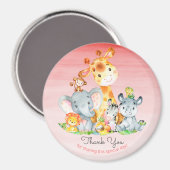 Waterverf Cute Safari Oerwouden Hartelijk dank Magneet (Voorkant / Achterkant)