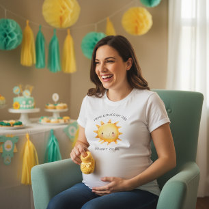 Waterverf cute simpele Zon Moeder Wordt Tee T-shirt