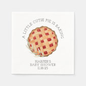 Waterverf Cutie Pie Baking Baby shower Servet (Voorkant)