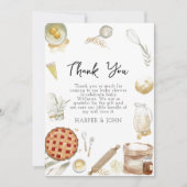 Waterverf Cutie Pie Bakken Baby shower Dank u Bedankkaart (Voorkant)