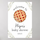 Waterverf Cutie Pie Bakken Welkomstbord Poster (Voorkant)