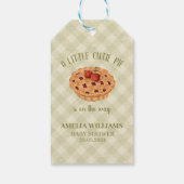 Waterverf Cutie Pie Herfst Baby shower Cadeaulabel (Achterkant)
