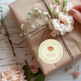 Waterverf Cutie Pie Herfst Baby shower Ronde Sticker