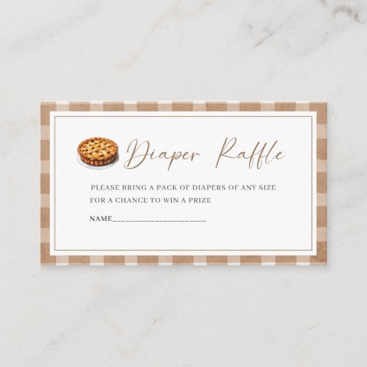 Waterverf Cutie Pie is op weg naar het baby shower Informatiekaartje (Voorkant)