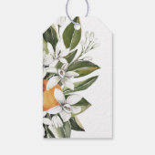 Waterverf Cutie Sinaasappel Blossoms Dank u Cadeaulabel (Achterkant)