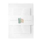 Waterverf Cypress Trees Wedding Uitnodigingen Wikkel (Voorkant Voorbeeld)